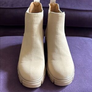 Elegant Beige Ankle Booties